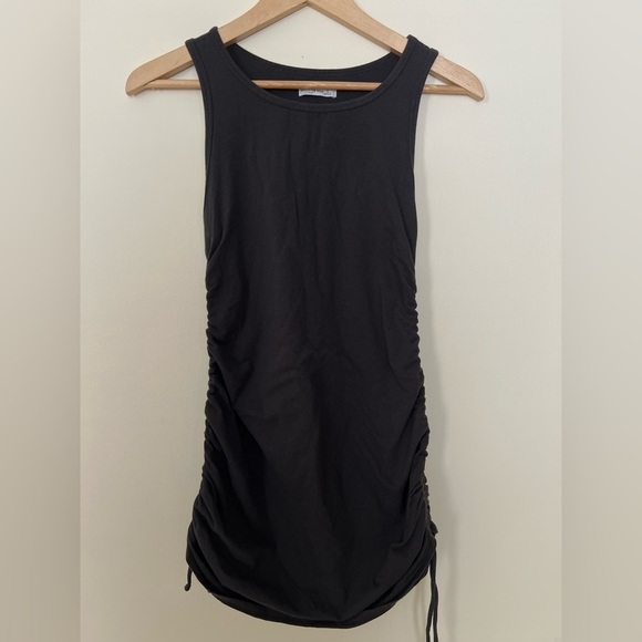 Hollister Dresses & Skirts - Hollister Womens Mini Dress Small Boat Neck Ruched Bodycon Gray Casual Summer